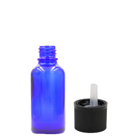 255x 5ml Blue Glass Dropper Bottle with Child Resistant Dropper Cap