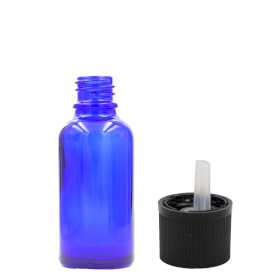 192x 10ml Blue Glass Dropper Bottle  with Child Resistant Dropper Cap