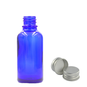 110x 30ml Blue Glass Dropper Bottle with with Aluminium Cap