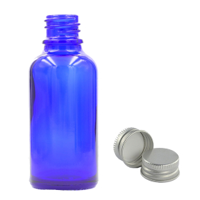 70x 100ml Blue Glass Dropper Bottle with Aluminium Cap