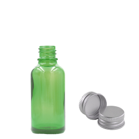 255x 5ml Green Glass Dropper Bottle with Aluminium Cap