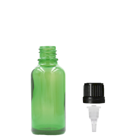 255x 5ml Green Glass Dropper Bottle with Dropper Cap