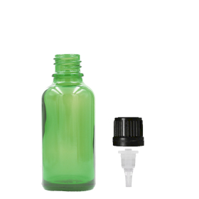 192x 10ml Green Glass Dropper Bottle with Dropper Cap