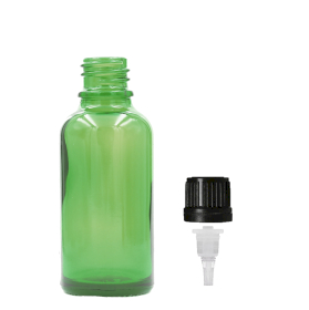 110x 30ml Green Glass Dropper Bottle with Dropper Cap