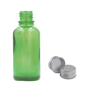 88x 50ml Green Glass Dropper Bottle with Aluminium Cap