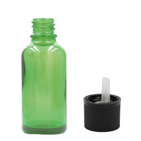 88x 50ml Green Glass Dropper Bottle  with Child Resistant Dropper Cap