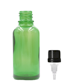 88x 50ml Green Glass Dropper Bottle with Dropper Cap