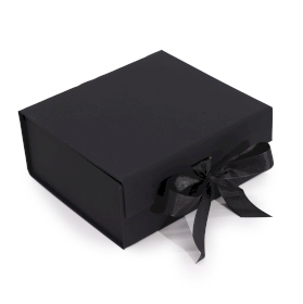 3x Flat Pack Gift Box - Medium Square (20x18.2x8cm) - Black