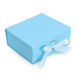 3x Flat Pack Gift Box - Medium Square (20x18.2x8cm) - Baby Blue