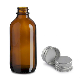 30x 500ml Amber Glass Boston Bottle with Aluminium Cap