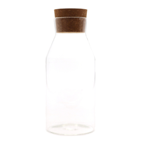 Cottage Cork Glass Jar - Clear - 20cm