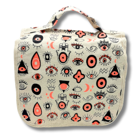 4x Large Multi Eyes Cotton Canvas Toilet Bag