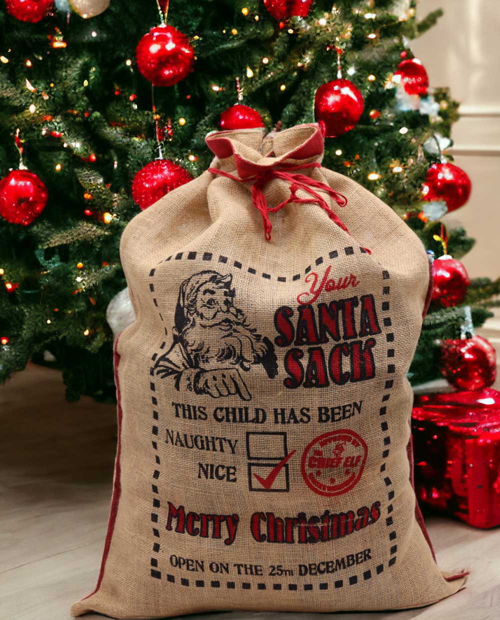 Wholesale jute christmas santa sacks