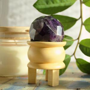 Gemstone Faceted Healing Ball & Stand - Amethyst