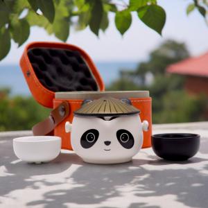 Panda Teapot Set - Two Cups - Travel Pack