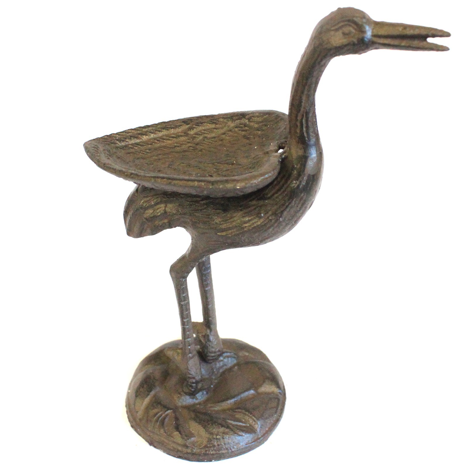 Cast Iron Bird Feeder Stork Natural Awgifts Europe